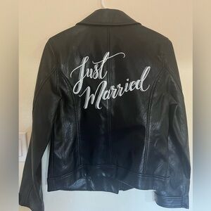 Just Married leather jacket